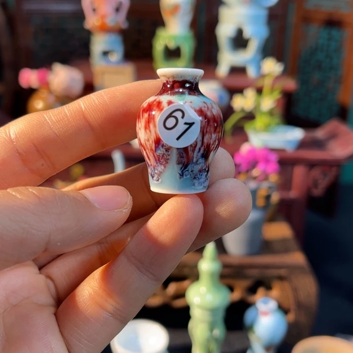 摆件微陶老王迷你花瓶