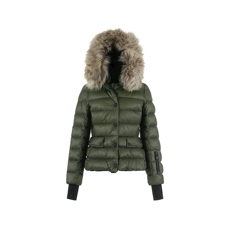 未使用 MONCLER 女士修身版短款鹅绒连帽羽绒服1A00058 53071
