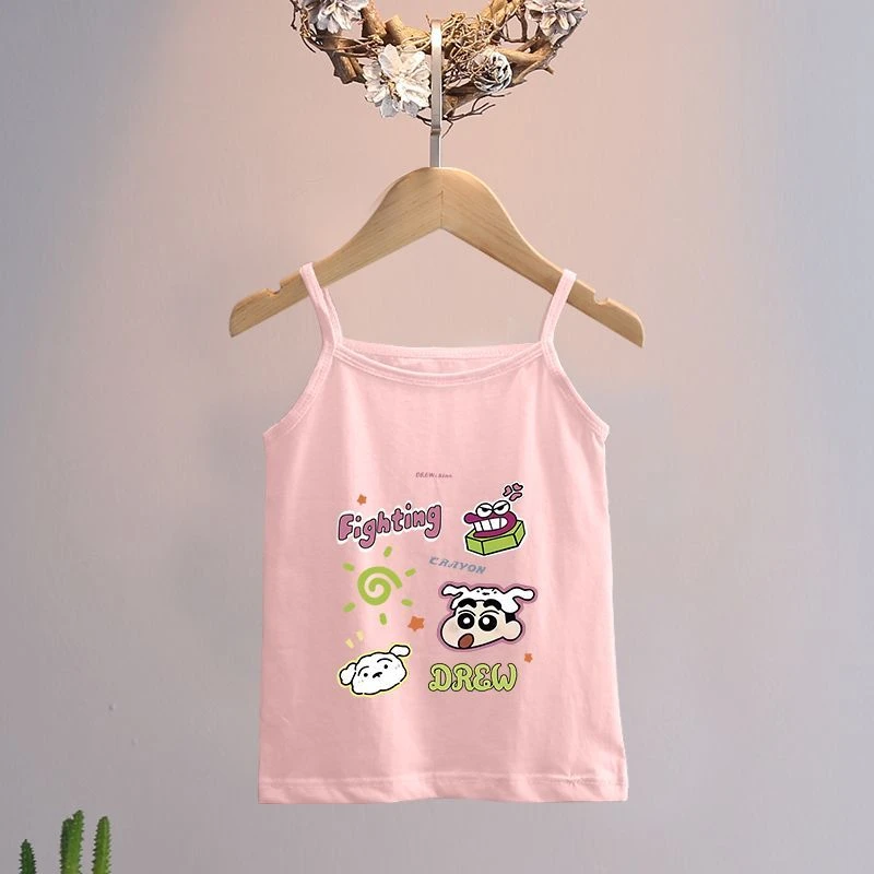 2025夏季新款宝宝纯棉无袖吊带背心上衣女童薄款儿童洋气打底衫