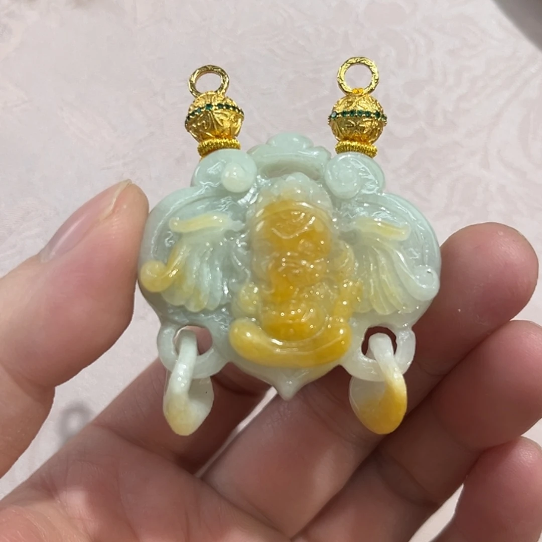翡翠合金吊坠(赠链)国风