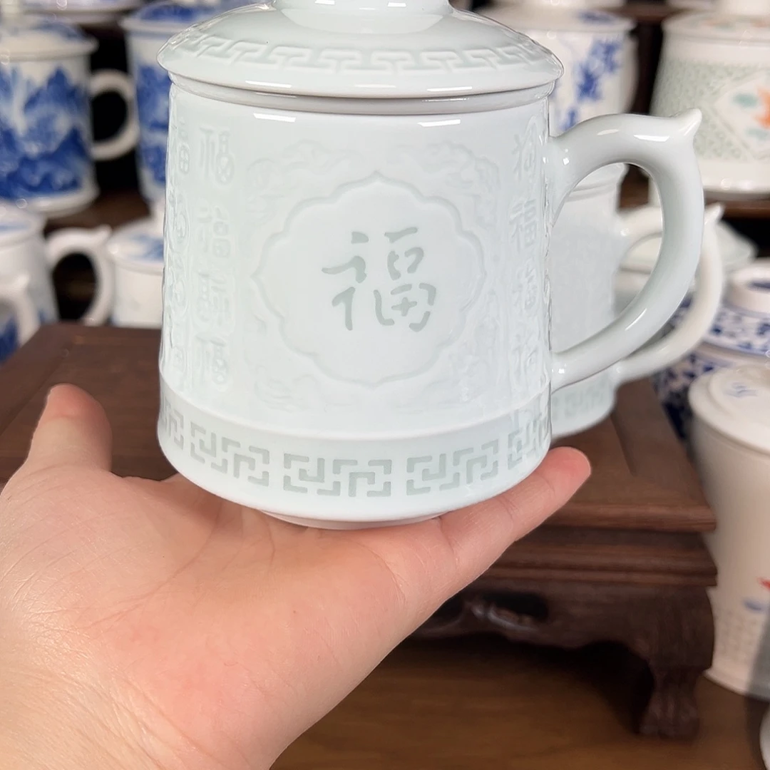 景德镇高温陶瓷办公杯家用
