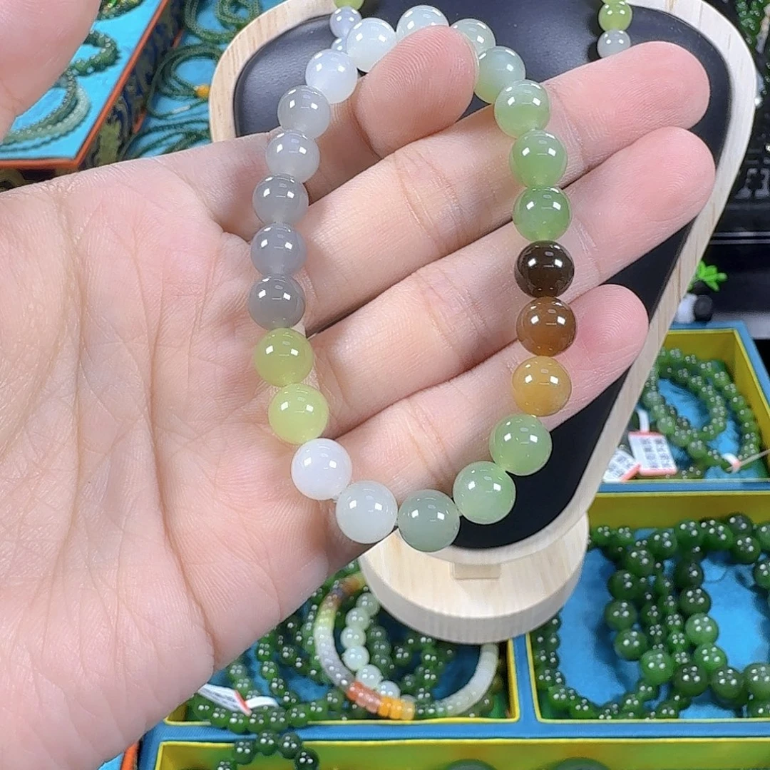 未镶嵌手串和田玉多宝