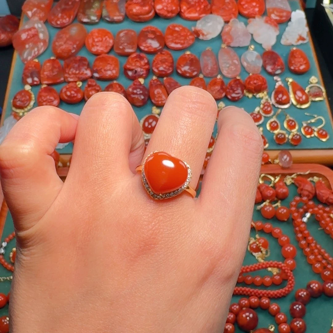 南红玛瑙南红银S925镶嵌