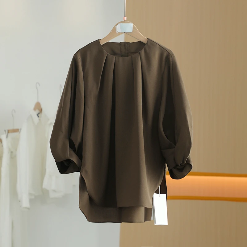 【唐长老自营】货号4351女装春秋新款简约休闲衬衫M