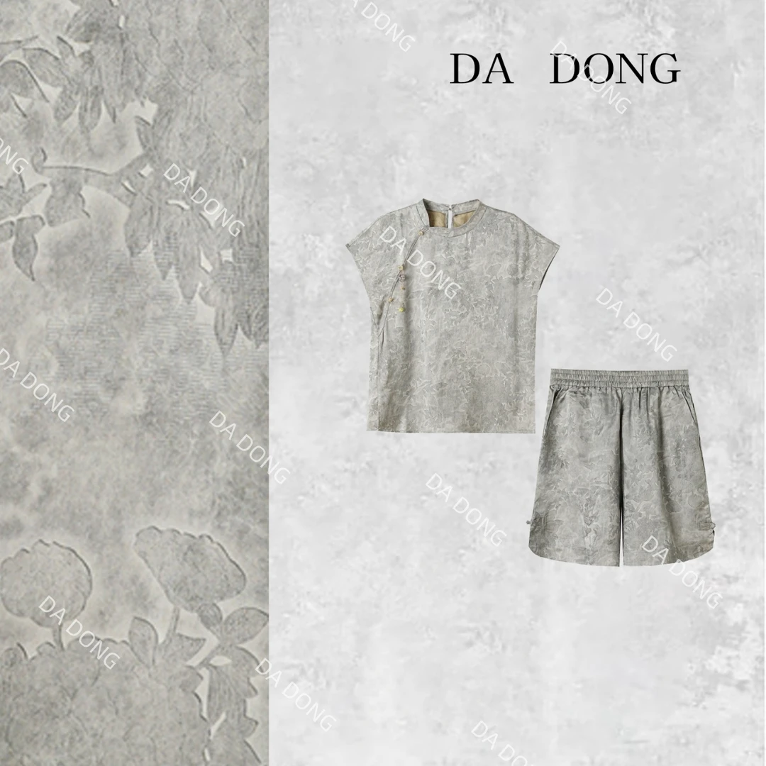 花锦--新中式国风气质时尚百搭休闲运动夏季复古宽松圆领显瘦套装