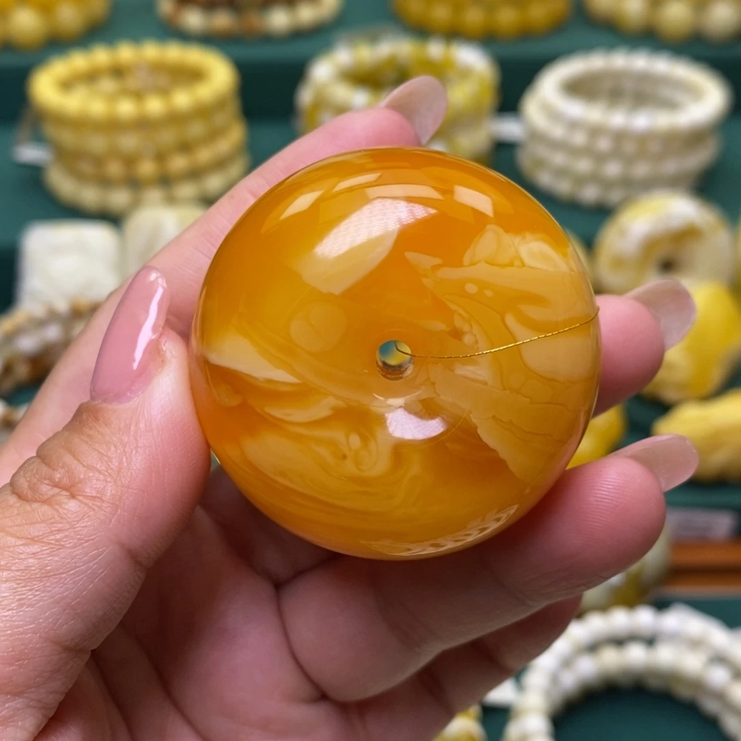 蜜蜡未镶嵌裸石平安扣