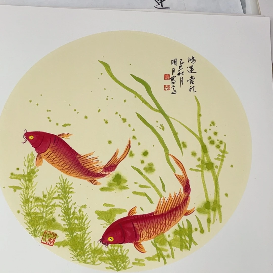 国画三尺斗方花鸟