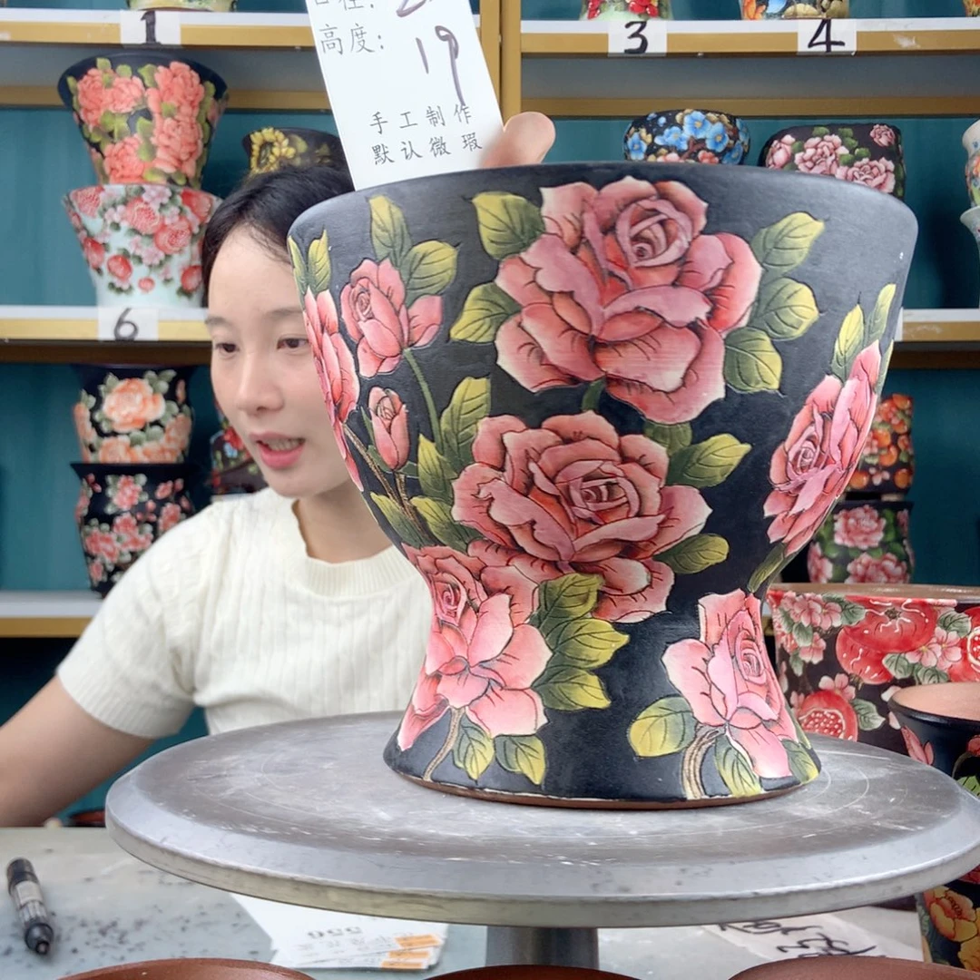 天***Z景德镇手工花盆555