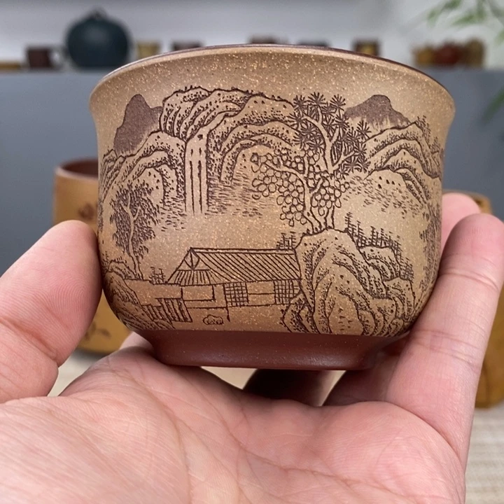 紫砂茶杯宜兴紫砂主人杯