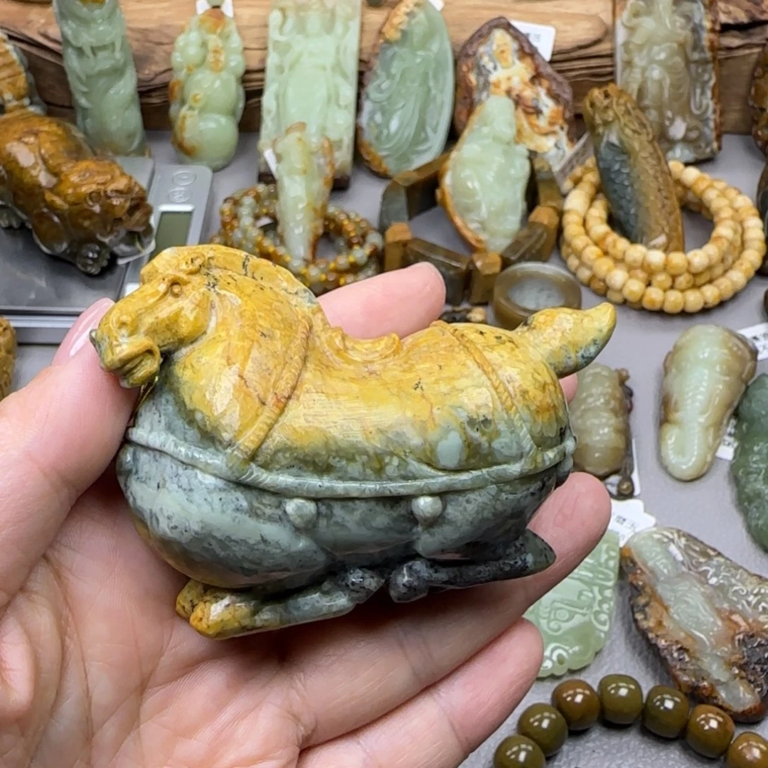 三***@岫岩河磨玉（透闪石质玉）未镶嵌珠宝奇石