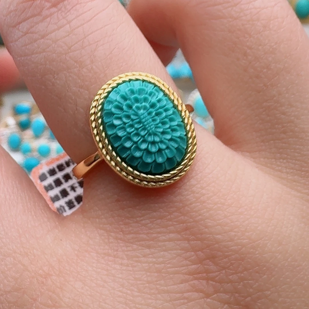 绿松石未镶嵌戒指