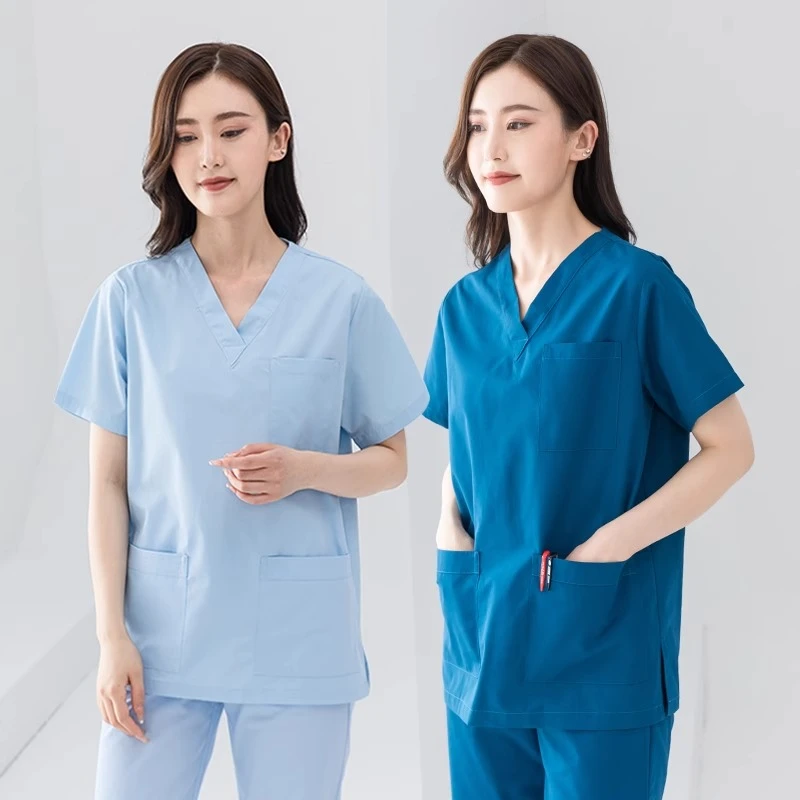 洗手服弹力速干女短袖套装手术服长袖美容医护工作服薄款刷手衣男