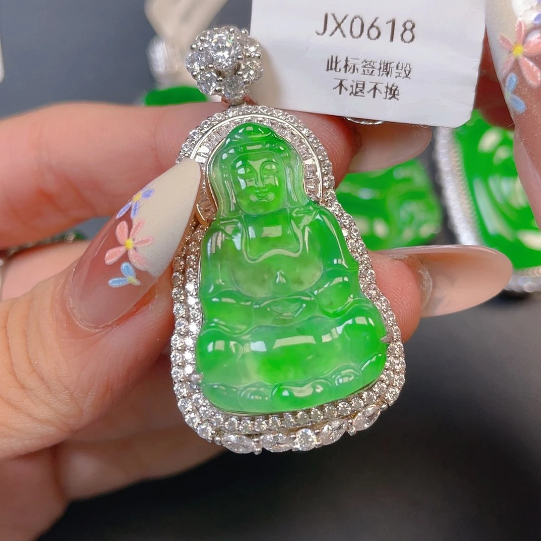 【闪购商品】颈饰银S925镶嵌翡翠翡翠
