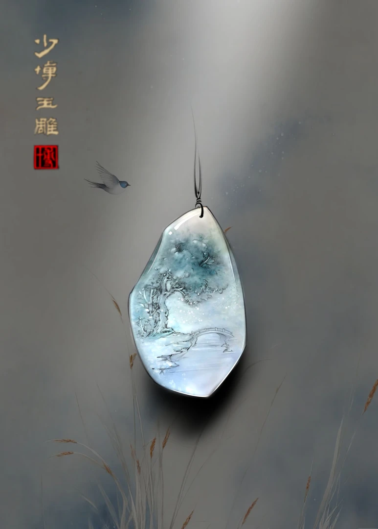 翠羽天工 I 缅甸A货翡翠挂件