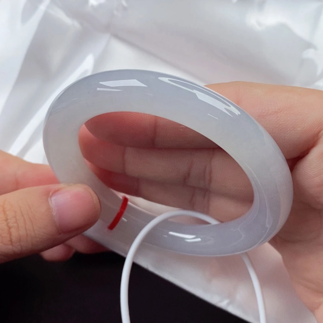 翡翠手镯未镶嵌圆条53.5（25138