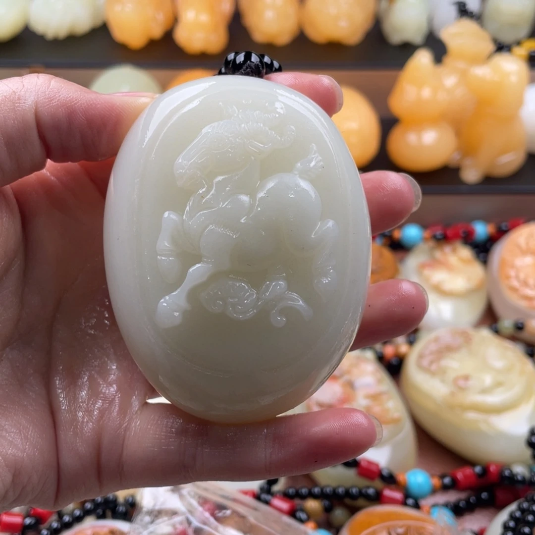 极***速石材天然古青石手把件