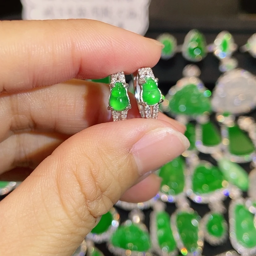 【闪购商品】翡翠未镶嵌耳饰天然翡翠