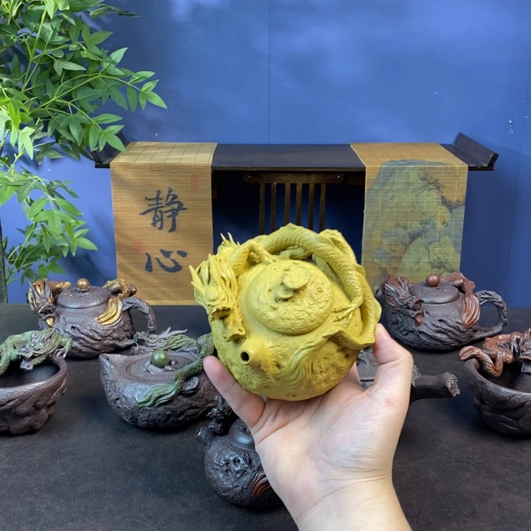 段***视紫砂茶壶紫砂 龙湖