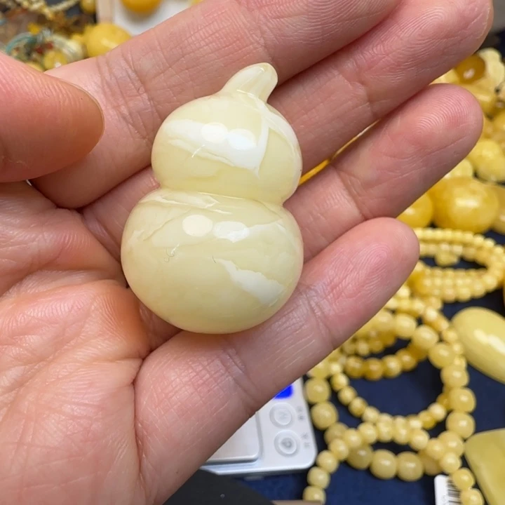 蜜蜡未镶嵌毛衣链天然蜜蜡