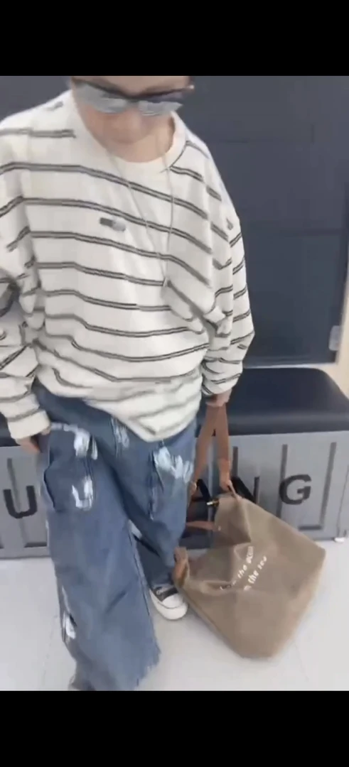 左巷蓝色扎染工装裤