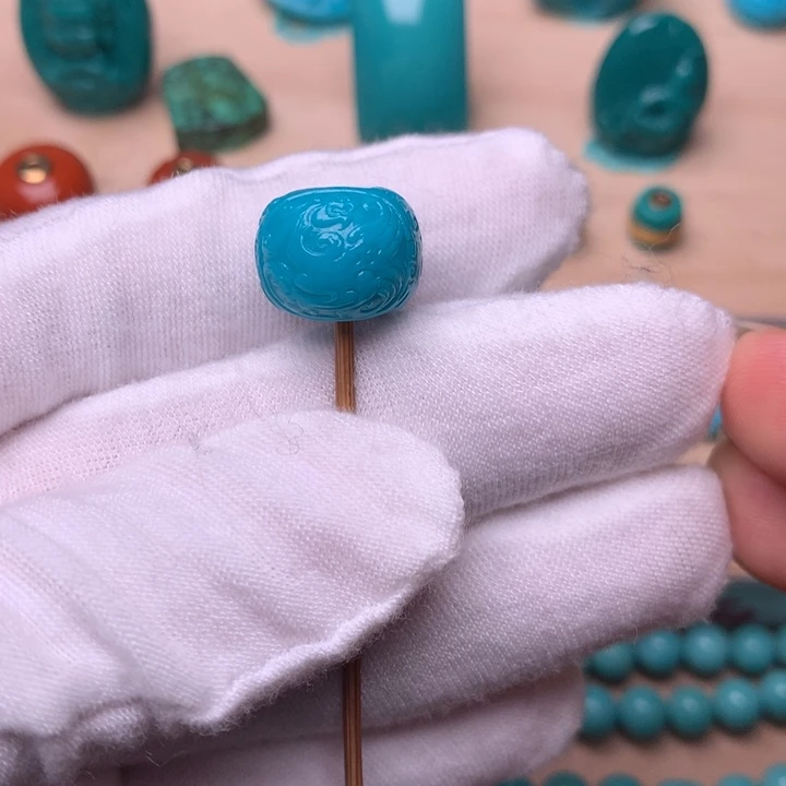 绿松石龙凤呈祥13.5未镶嵌