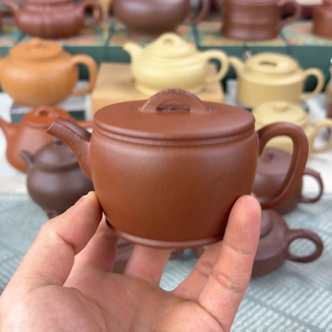 紫砂茶壶汉瓦 紫泥 160cc