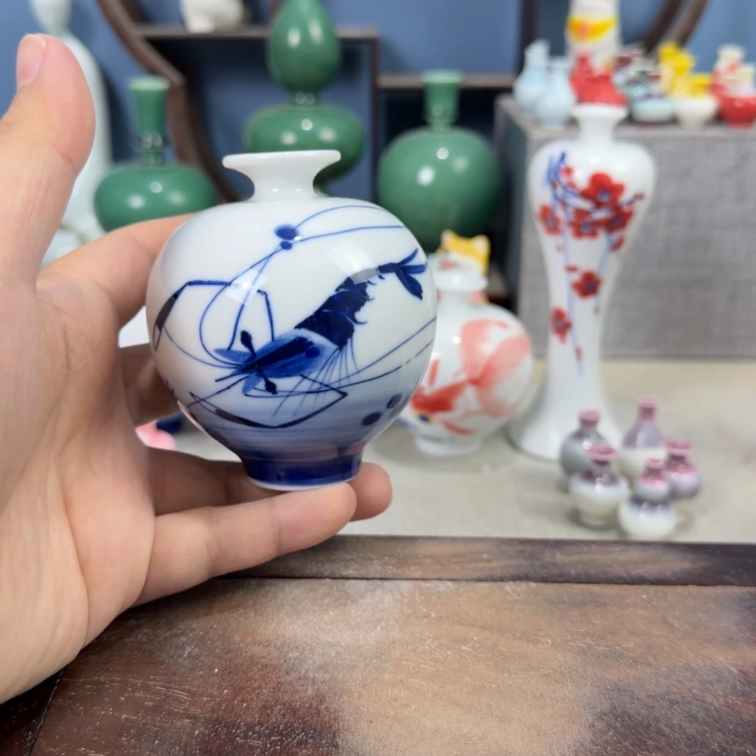 陶瓷手工小花器摆件