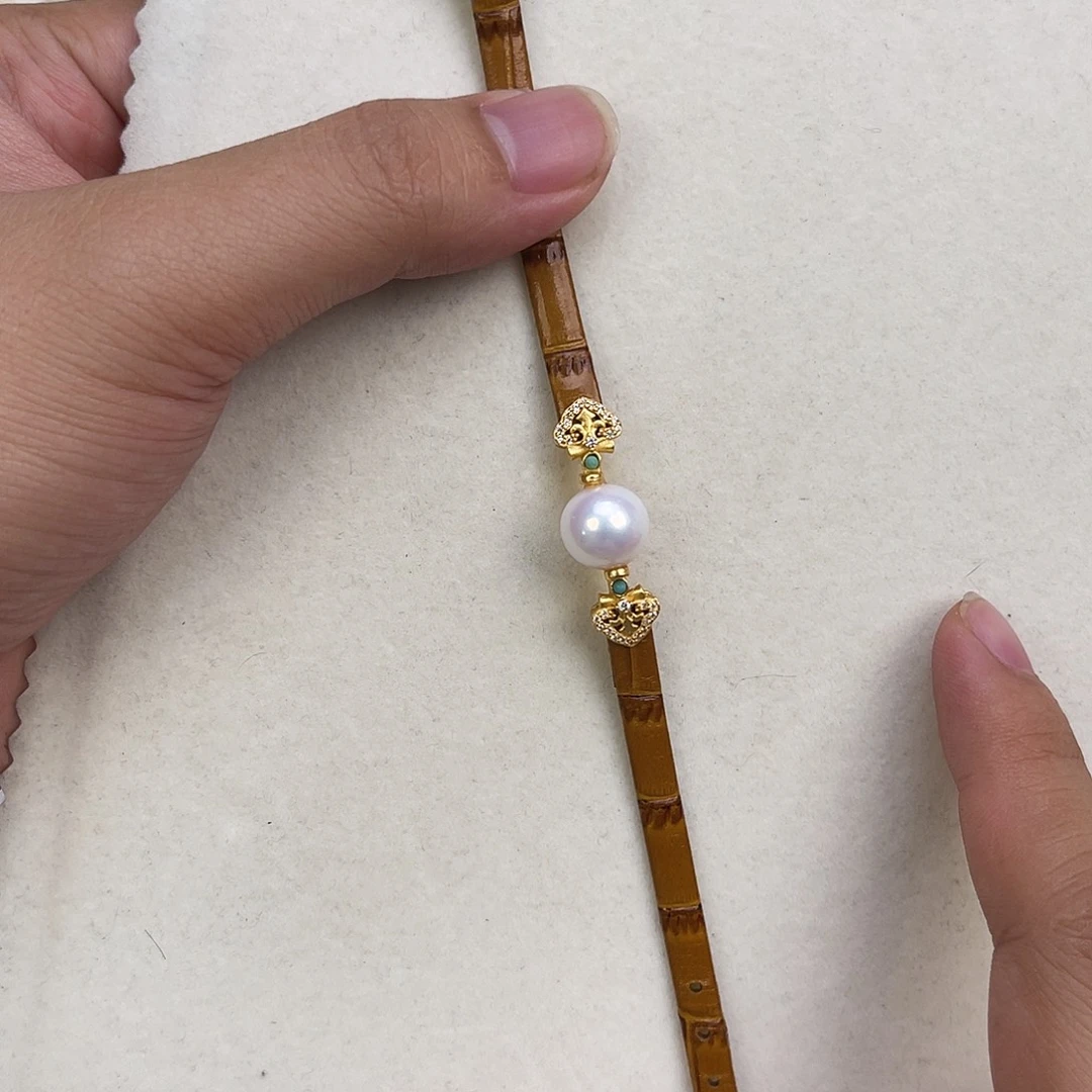 银S925镶嵌手绳淡水珍珠