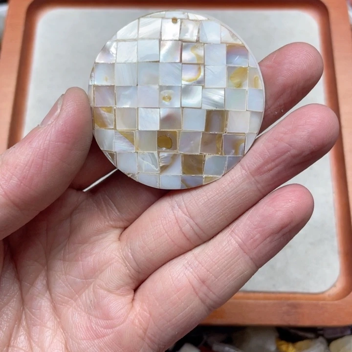 玛瑙/玉髓合金珠宝半成品一个51mm吊坠