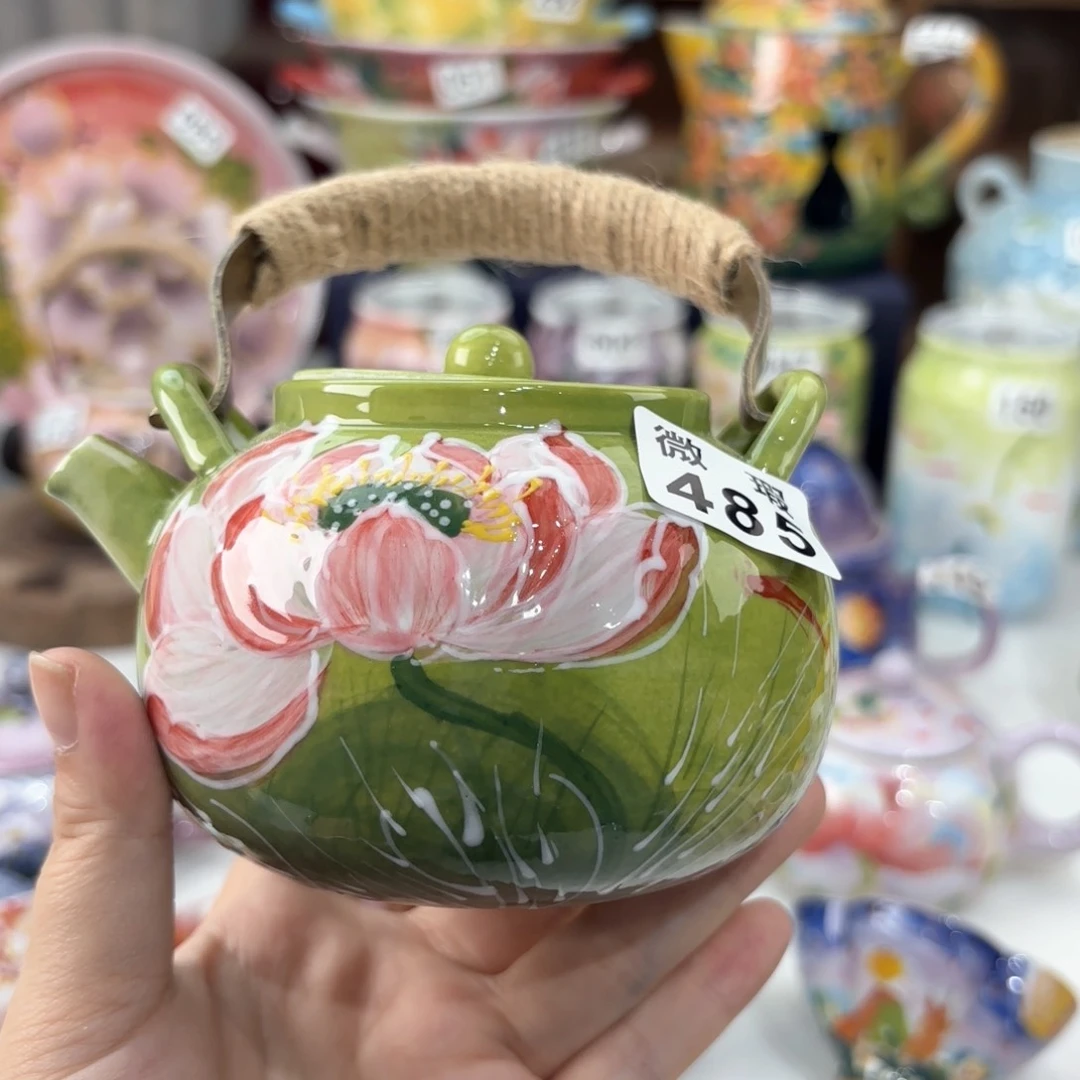 景德镇手绘高温釉下彩陶瓷茶具