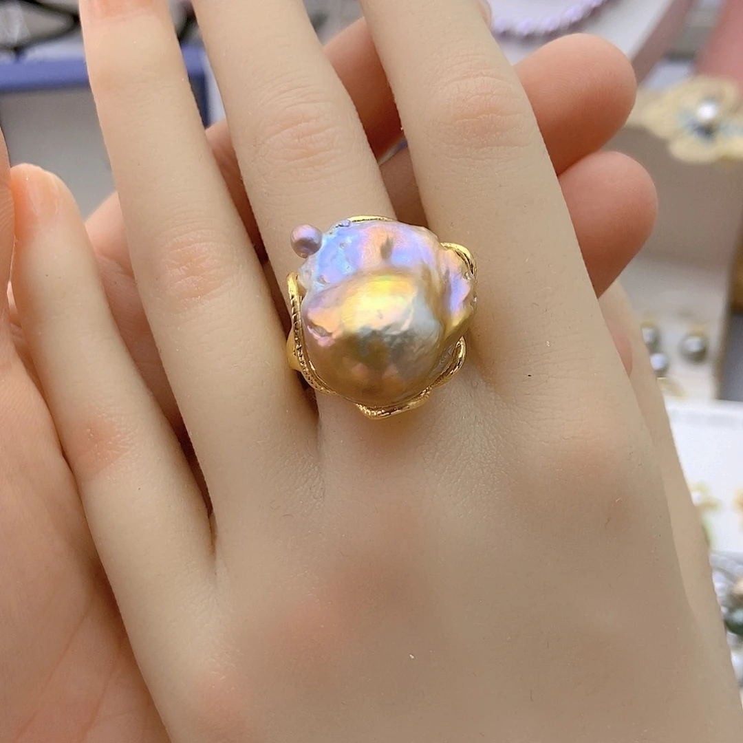 未镶嵌淡水珍珠戒指