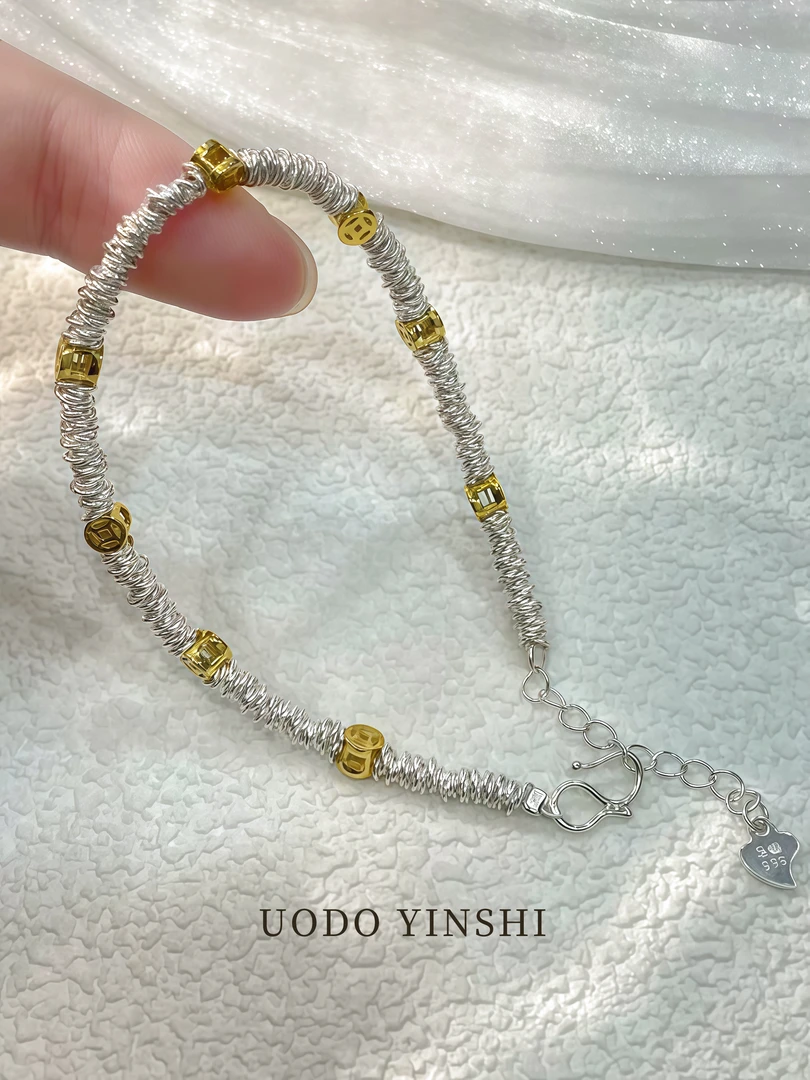 足银手链 顺风顺水盘缠足银999