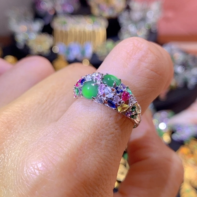 【闪购商品】银S925镶嵌挂件翡翠