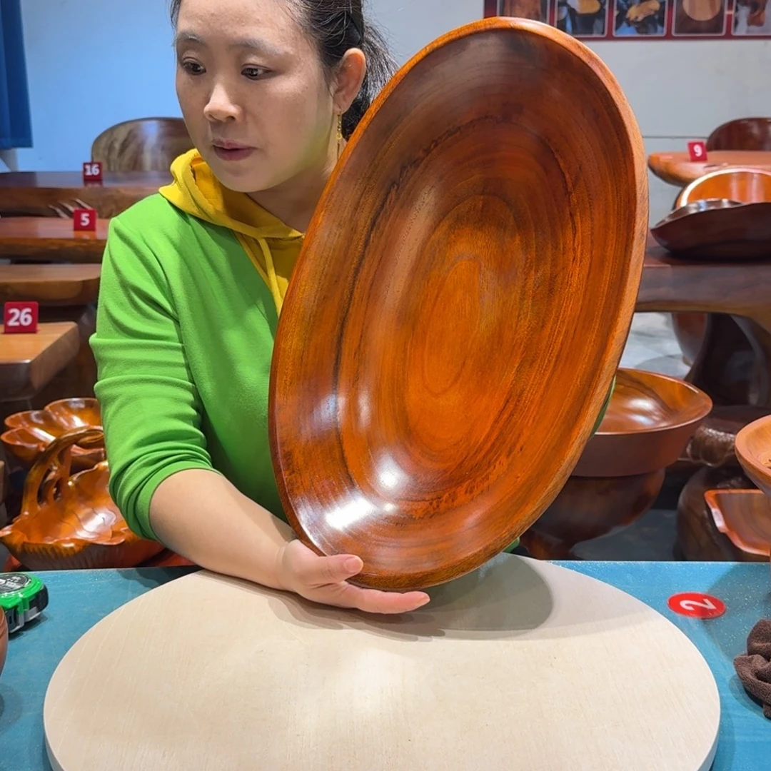 木手工果盘香樟实木