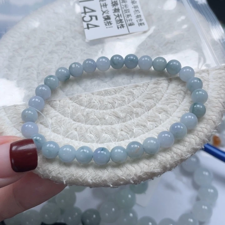 翡翠未镶嵌手链天然A货缅甸翡翠6.3