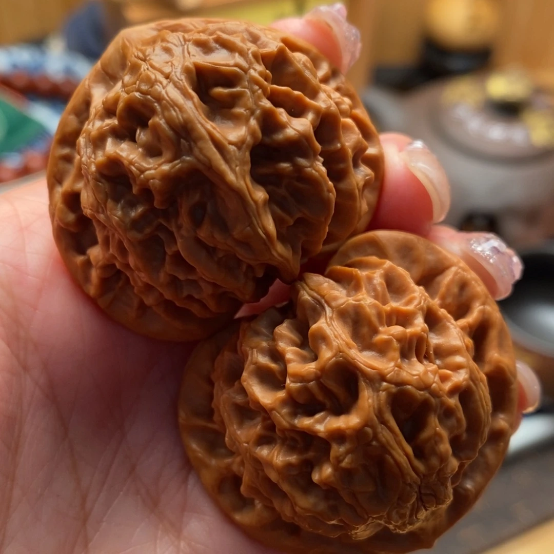 文玩核桃把件42尺寸宫灯狮子头