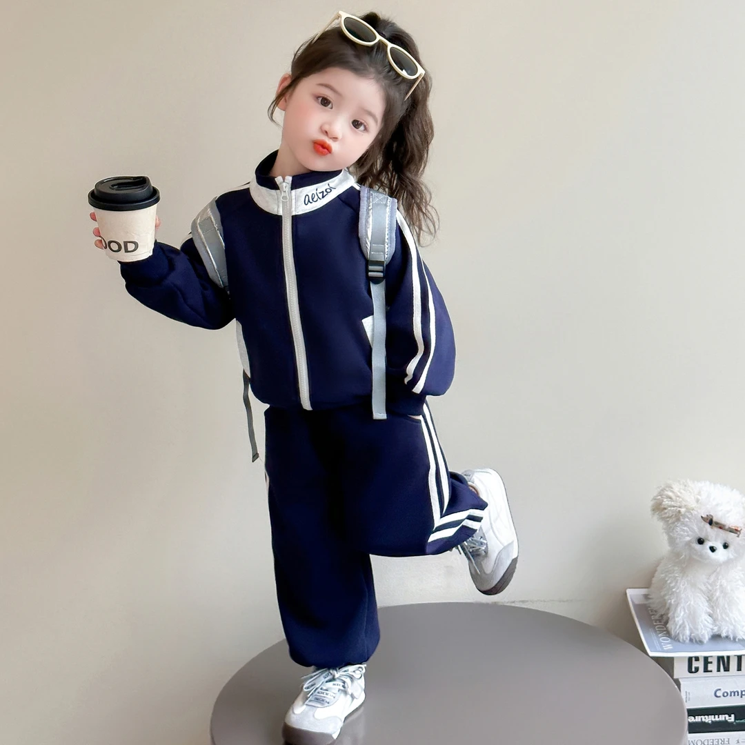 女童套装春装2025新款洋气儿童春秋装韩版宝宝运动两件套网红秋季
