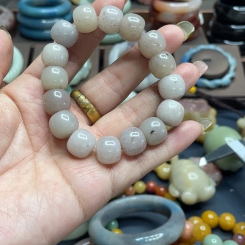 合金石英质玉（黄龙玉）手链