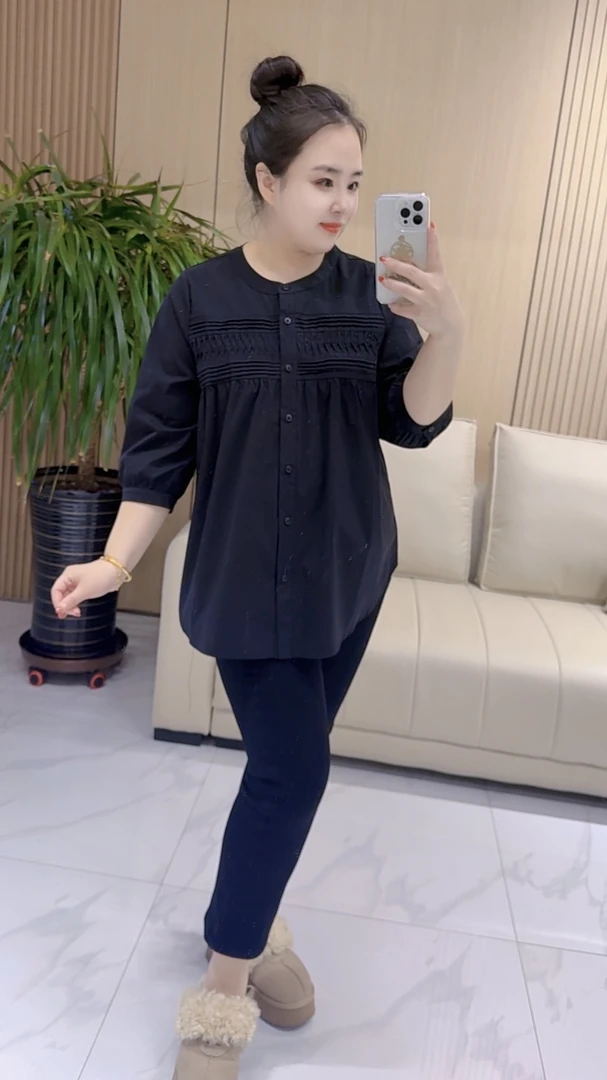 【聪姐推荐】8005韩系甜美风高级感衬衫（衣长73，胸围118）