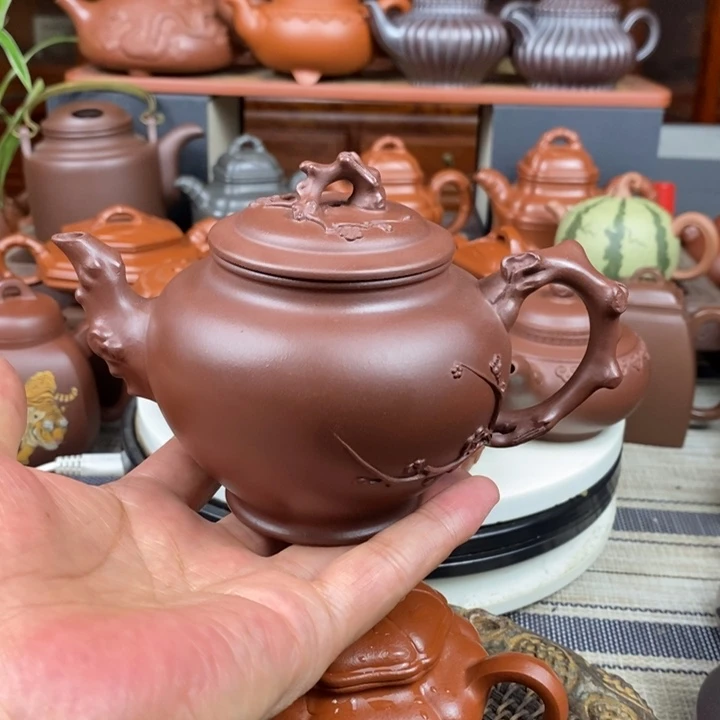 茶壶紫砂报春320cc原矿一厂老紫泥特价