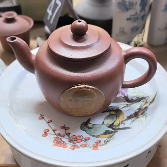 沉***金紫砂陶瓷茶壶一把
