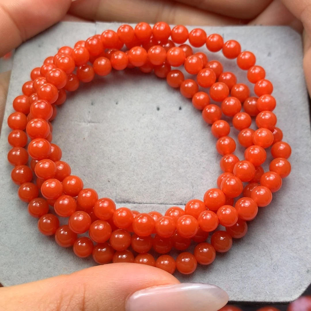 南红玛瑙手串未镶嵌
