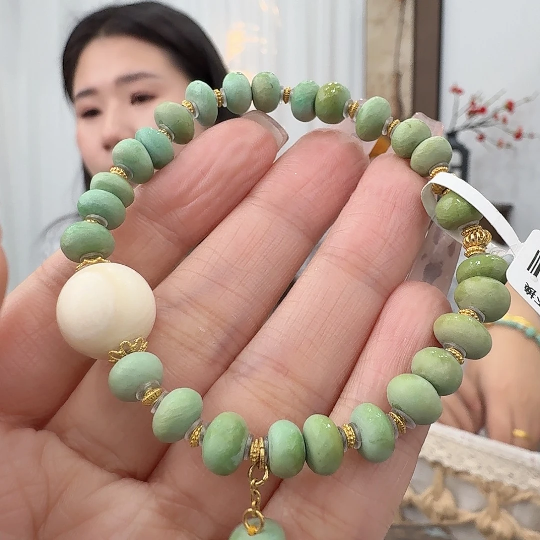 绿松石18K金镶嵌珠宝奇石