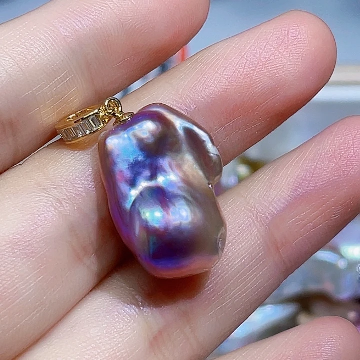 淡水珍珠银S925镶嵌颈饰