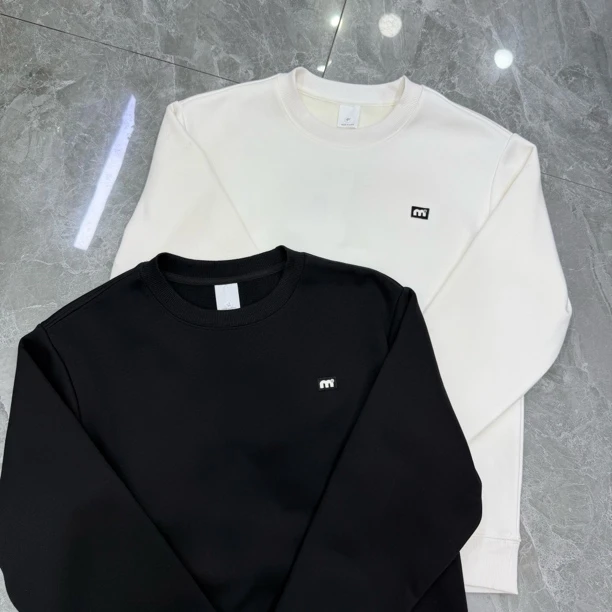 奥利绒冬季新款圆领刺绣logo套头舒适长袖保暖加厚卫衣上衣