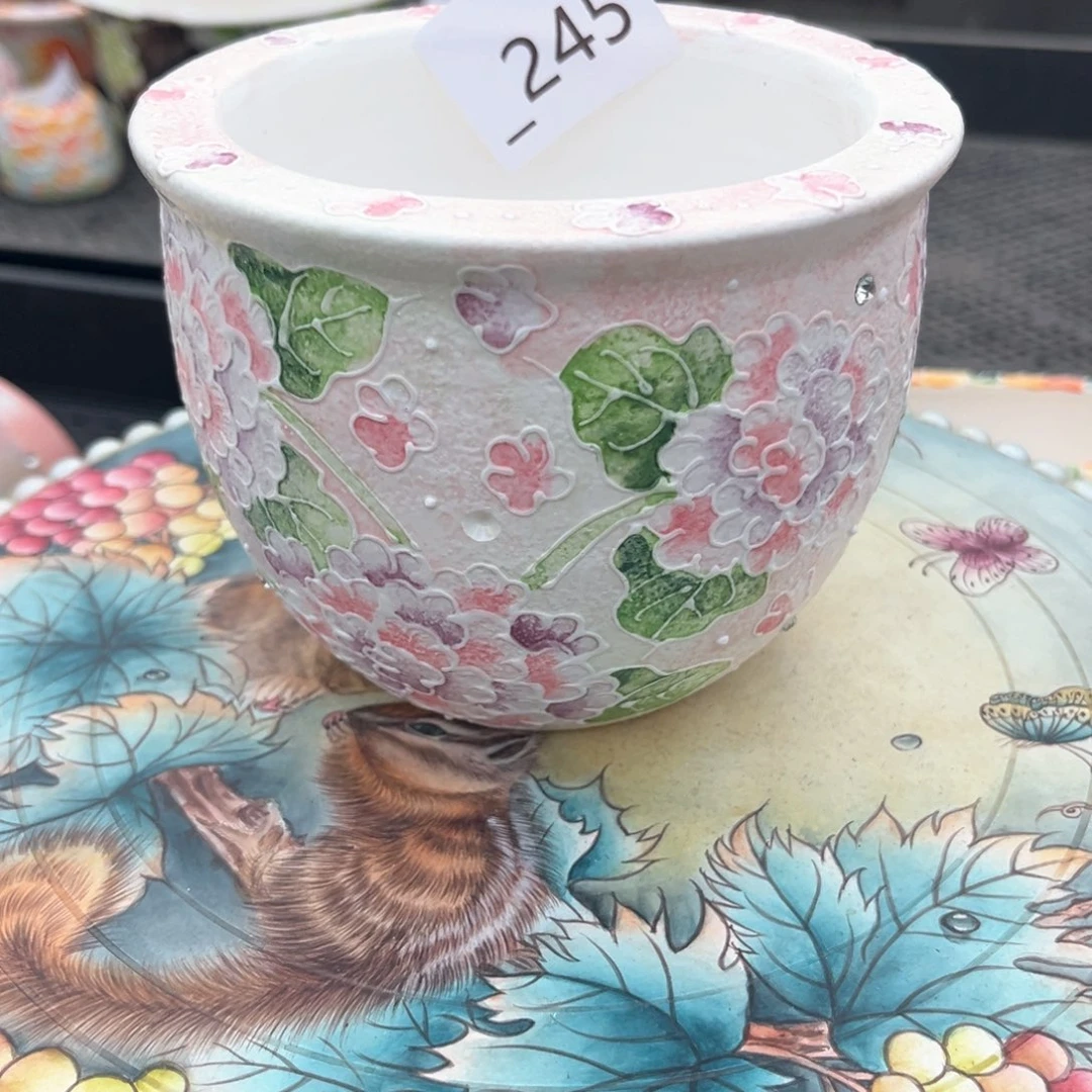 红陶浅**沬245花盆瑕疵一个