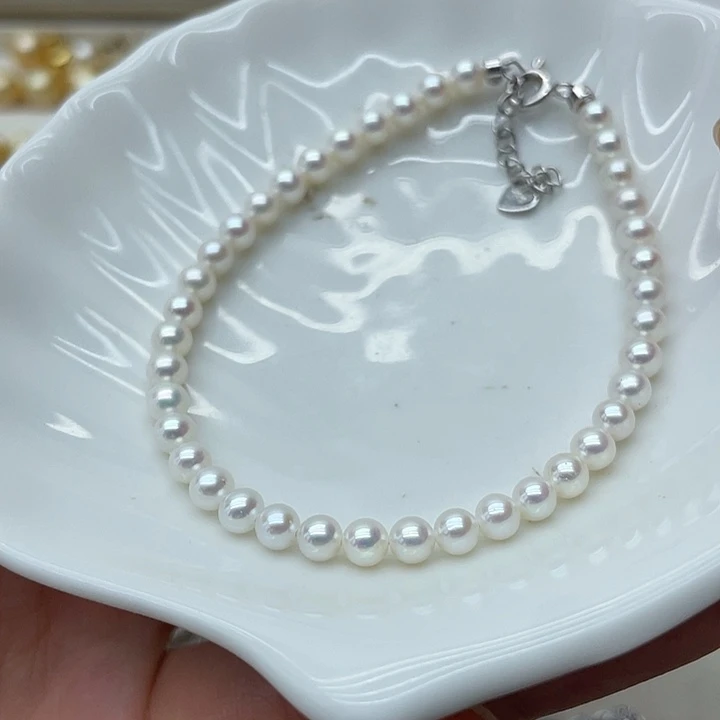淡水珍珠手链银S925镶嵌