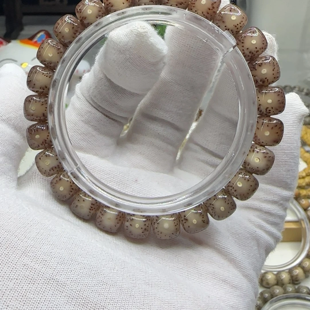 星月菩提手串粉冰果冻9×8一朵果a12