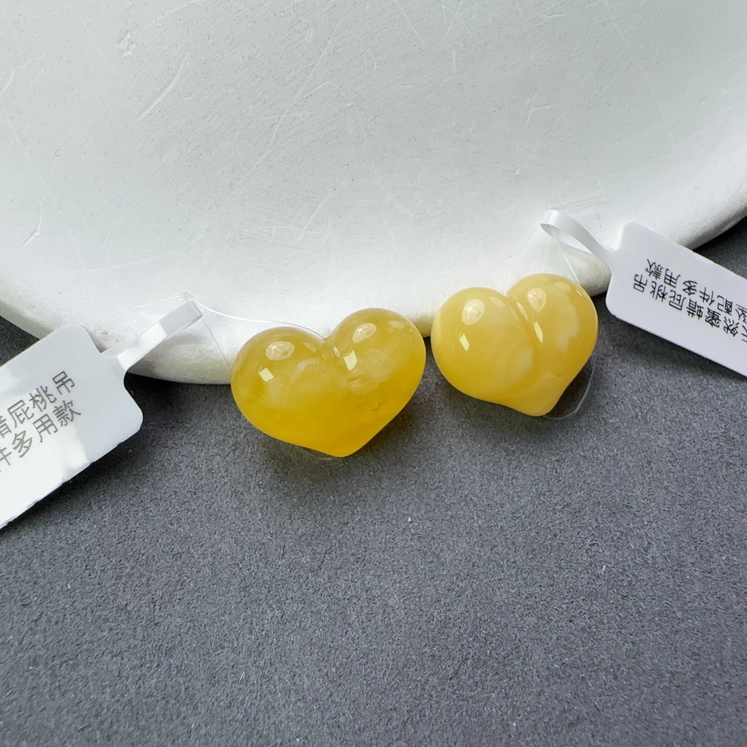 天然蜜蜡屁桃吊坠配件多用款多样性发一