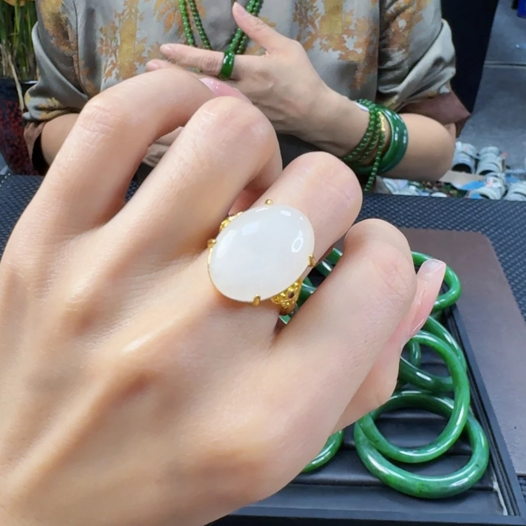 和田玉戒指合金精品